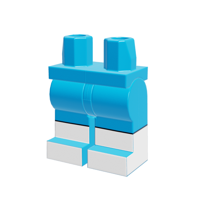 Dark Azure Legs with White Boots - 76316 Upgrade – Hall of Bricks
