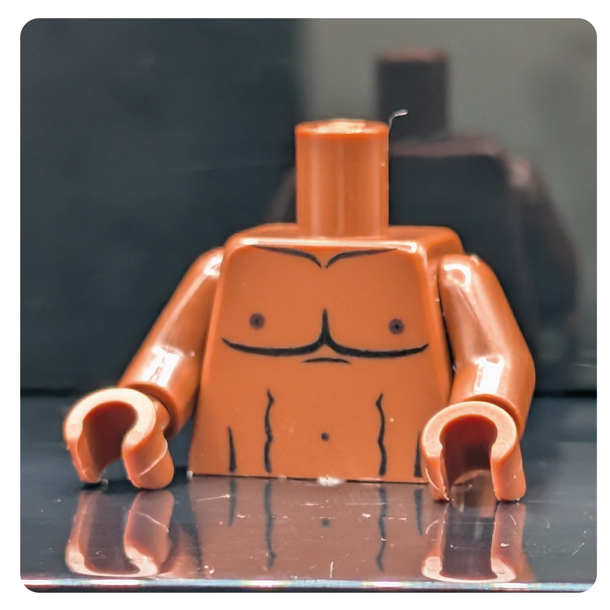 HoB Custom Torso - PECS Athletic Smooth Reddish Brown