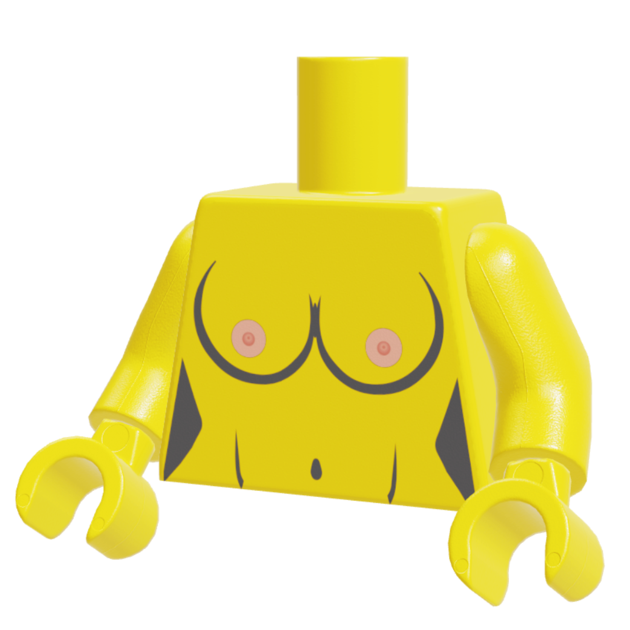 HoB Custom Torso Oldschool Boobies Yellow