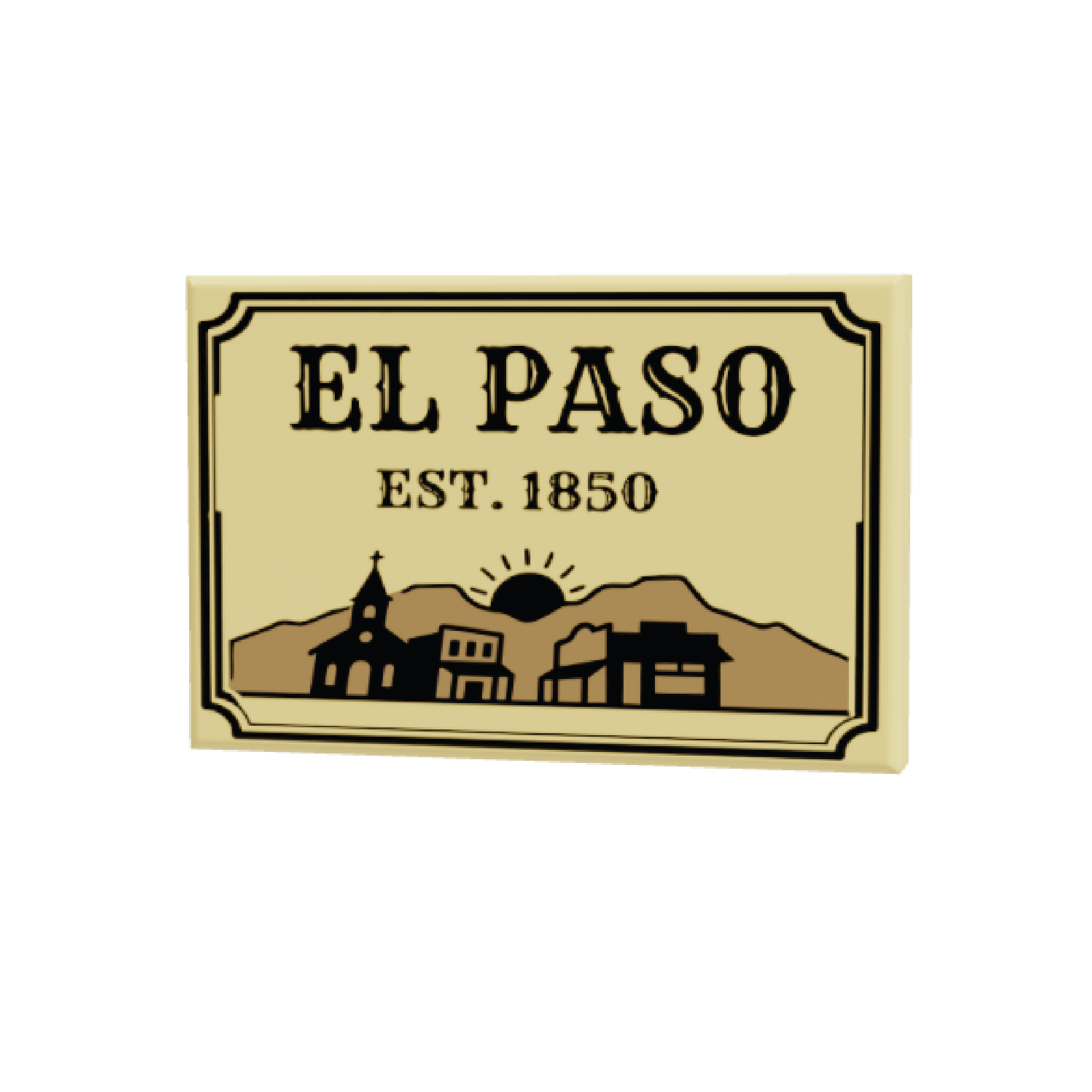 2x3 HoB Custom Tile - El Paso Ortschild