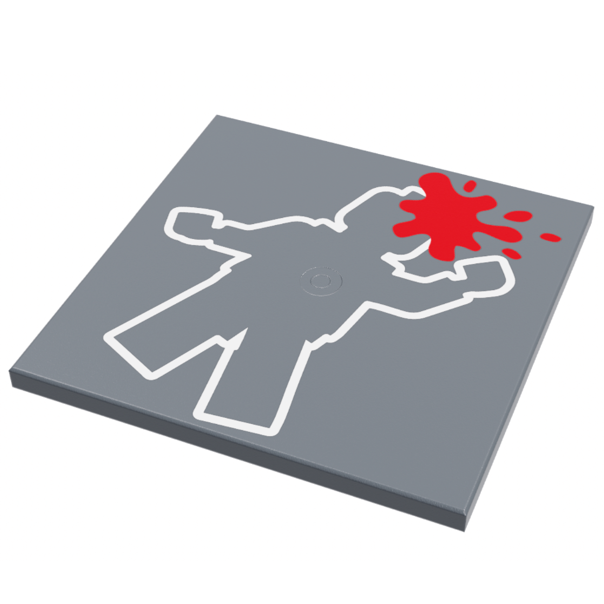 LEGO® 6x6 Tile - Crime Scene Dark Bluish Gray