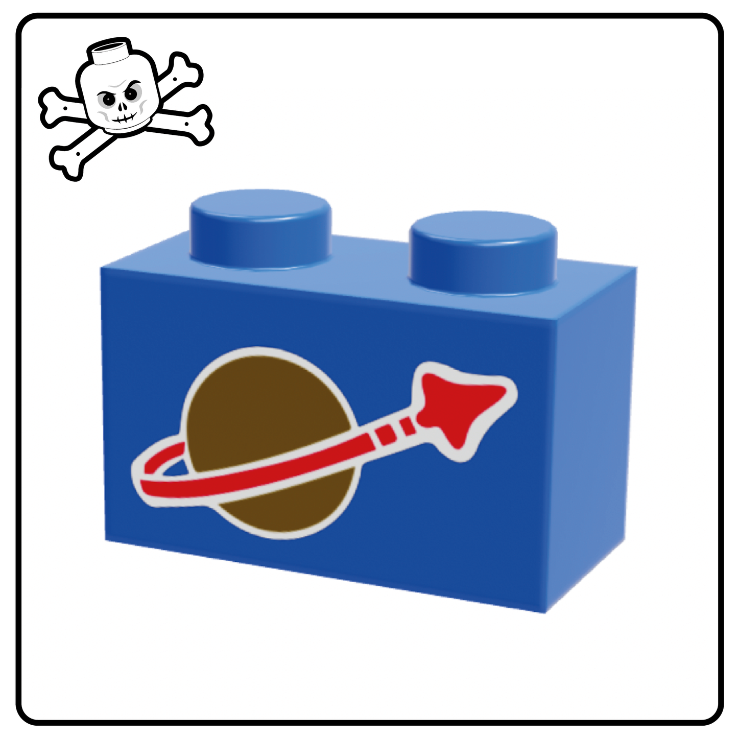 Logotipo espacial clásico del ladrillo LEGO® 1x2