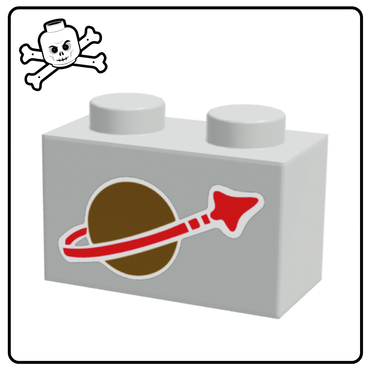 LEGO® 1x2 Brick Classic Space Logo