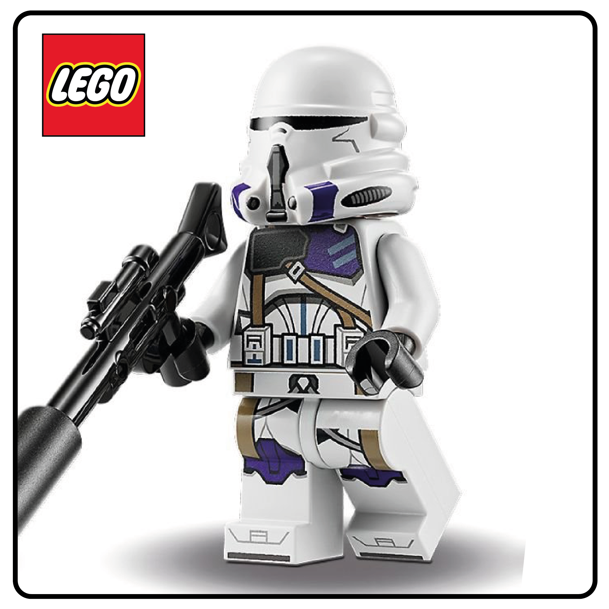 Minifigura LEGO® Star Wars: Comandante de soldado clon de la Legión 187
