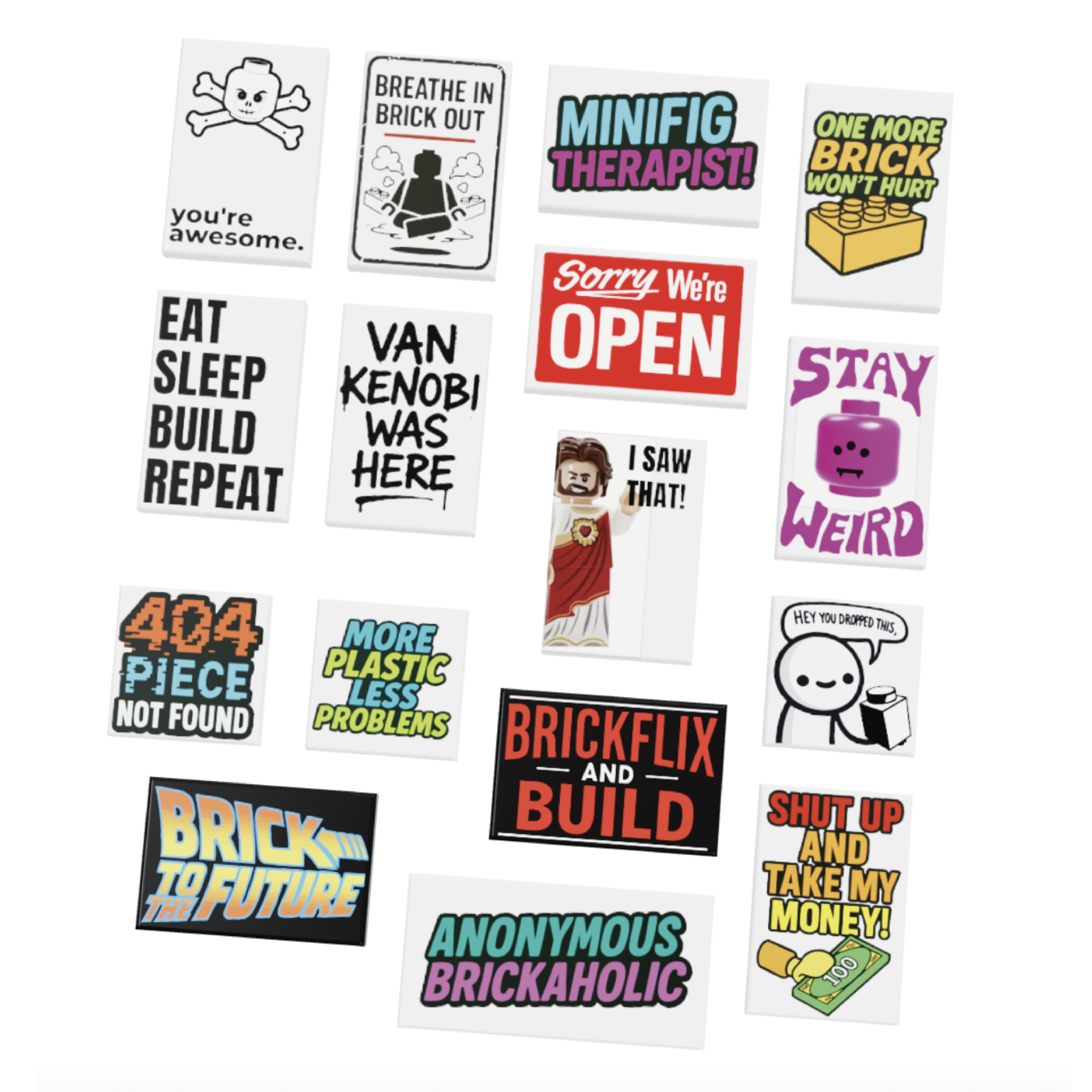 H.o.B. Meme Tiles Mystery 6-Pack Series 1