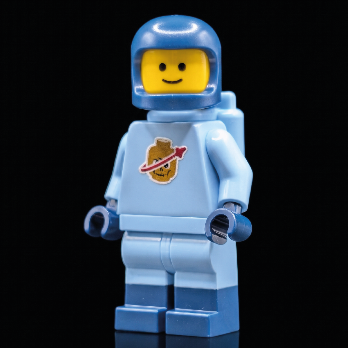 Space Collectible Figure - Classic Skull Bright Light Blue Edition