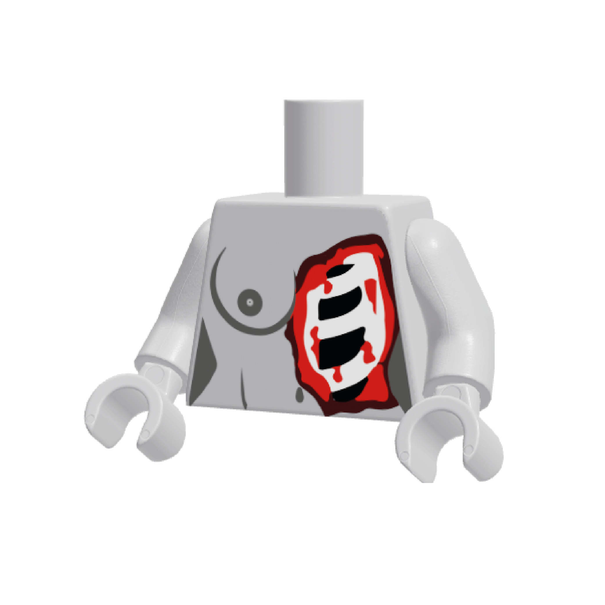 HoB Custom Torso - Naked Zombie Girl