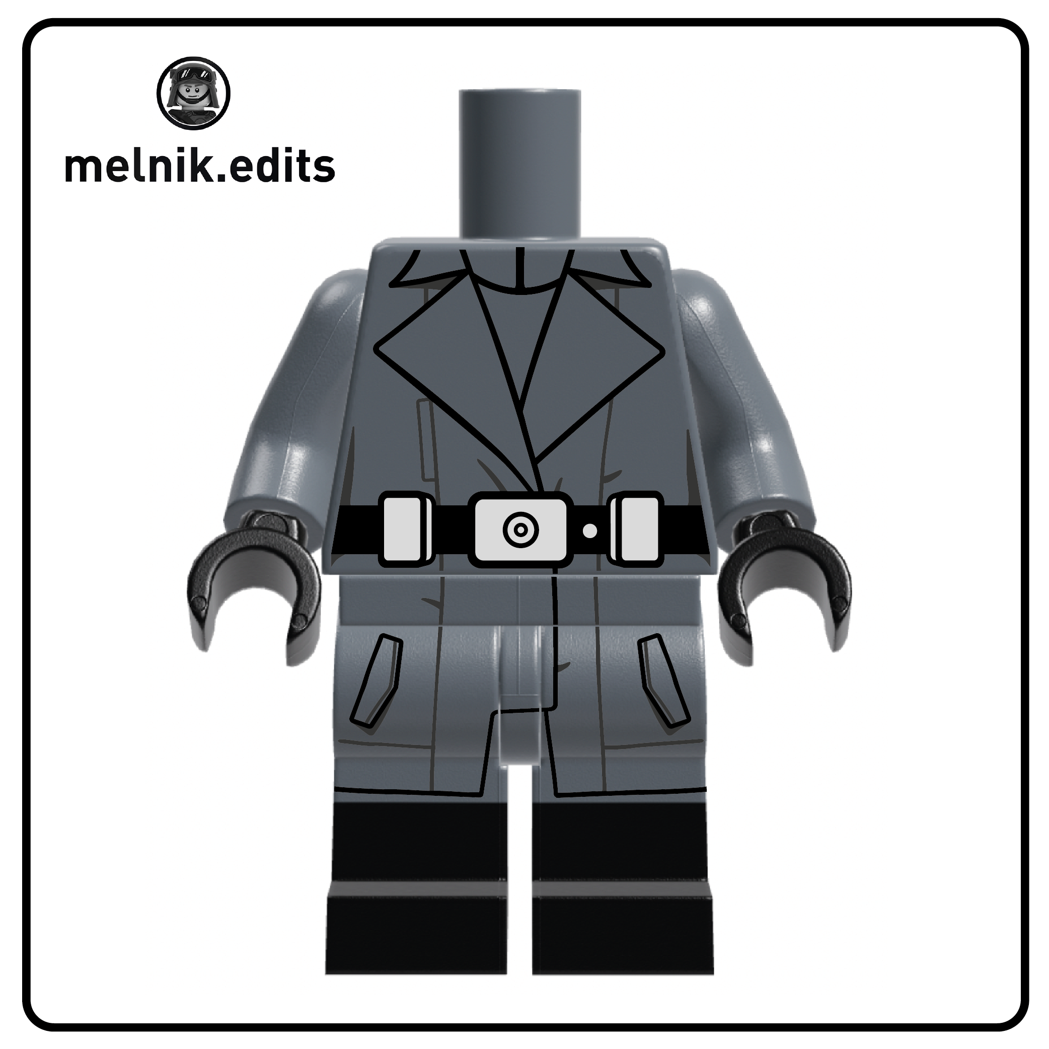 Gray Trenchcoat Male Body by Melnik.edits