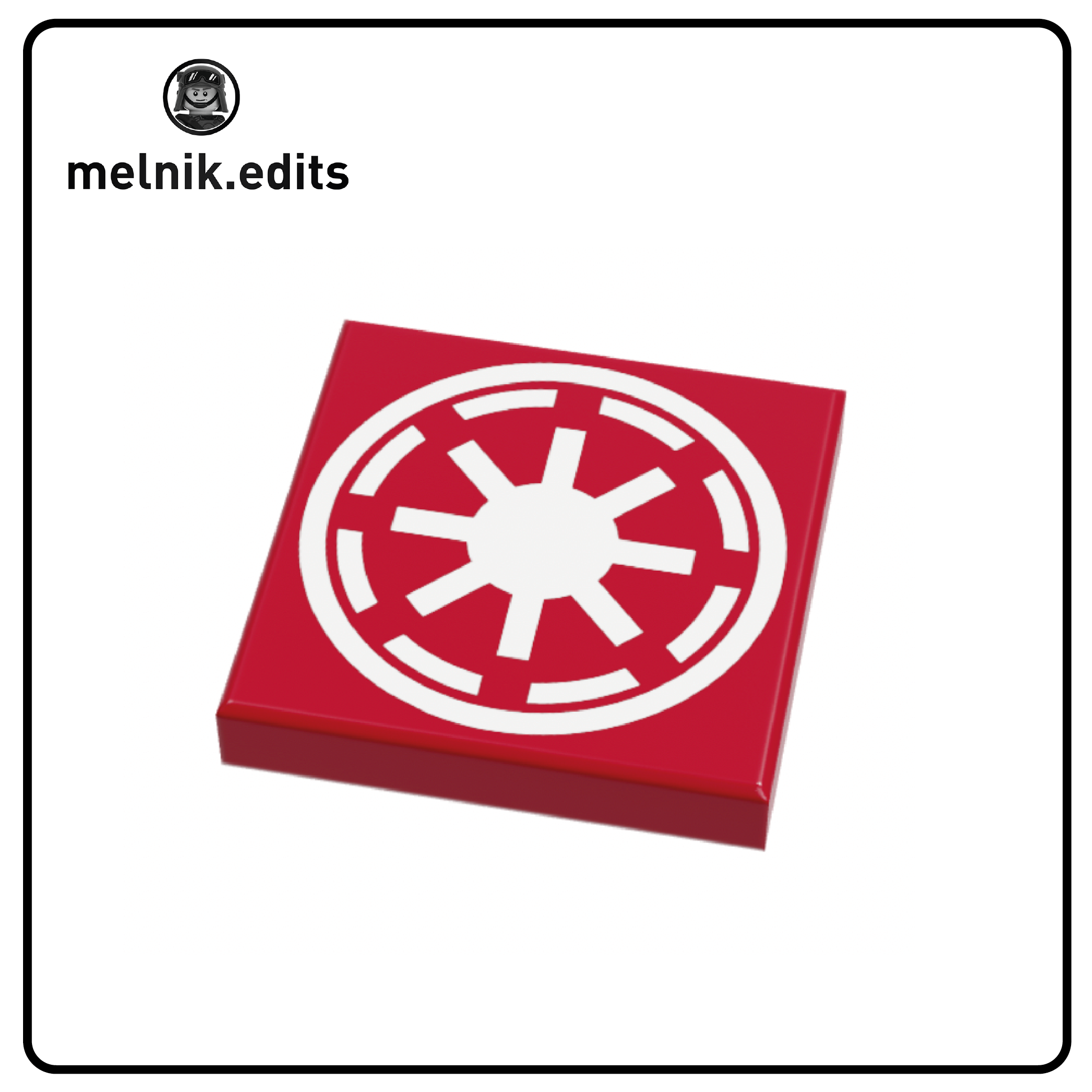 LEGO® 2x2 Tile Republic rojo oscuro