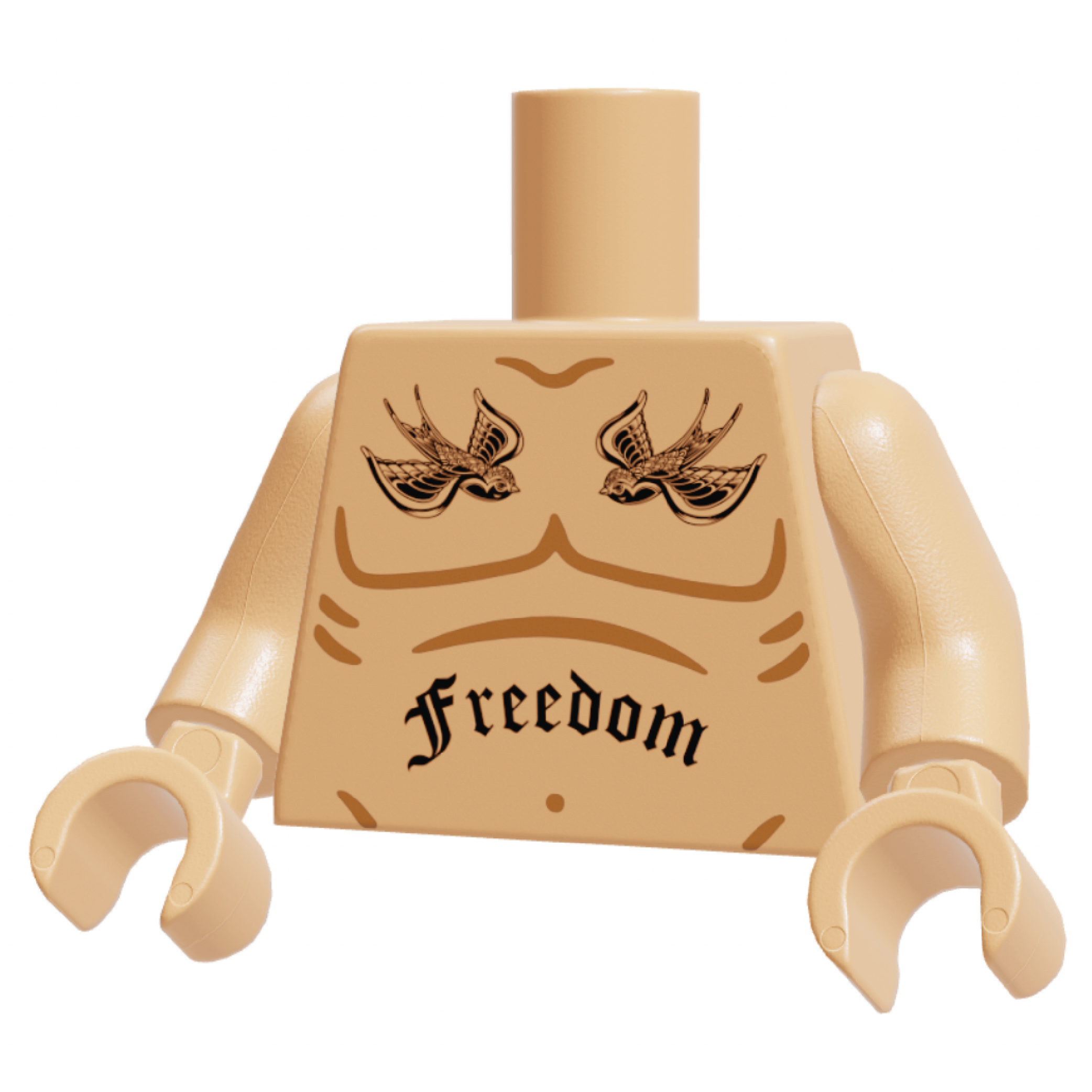 Freedom Tattoo Torso Nougat