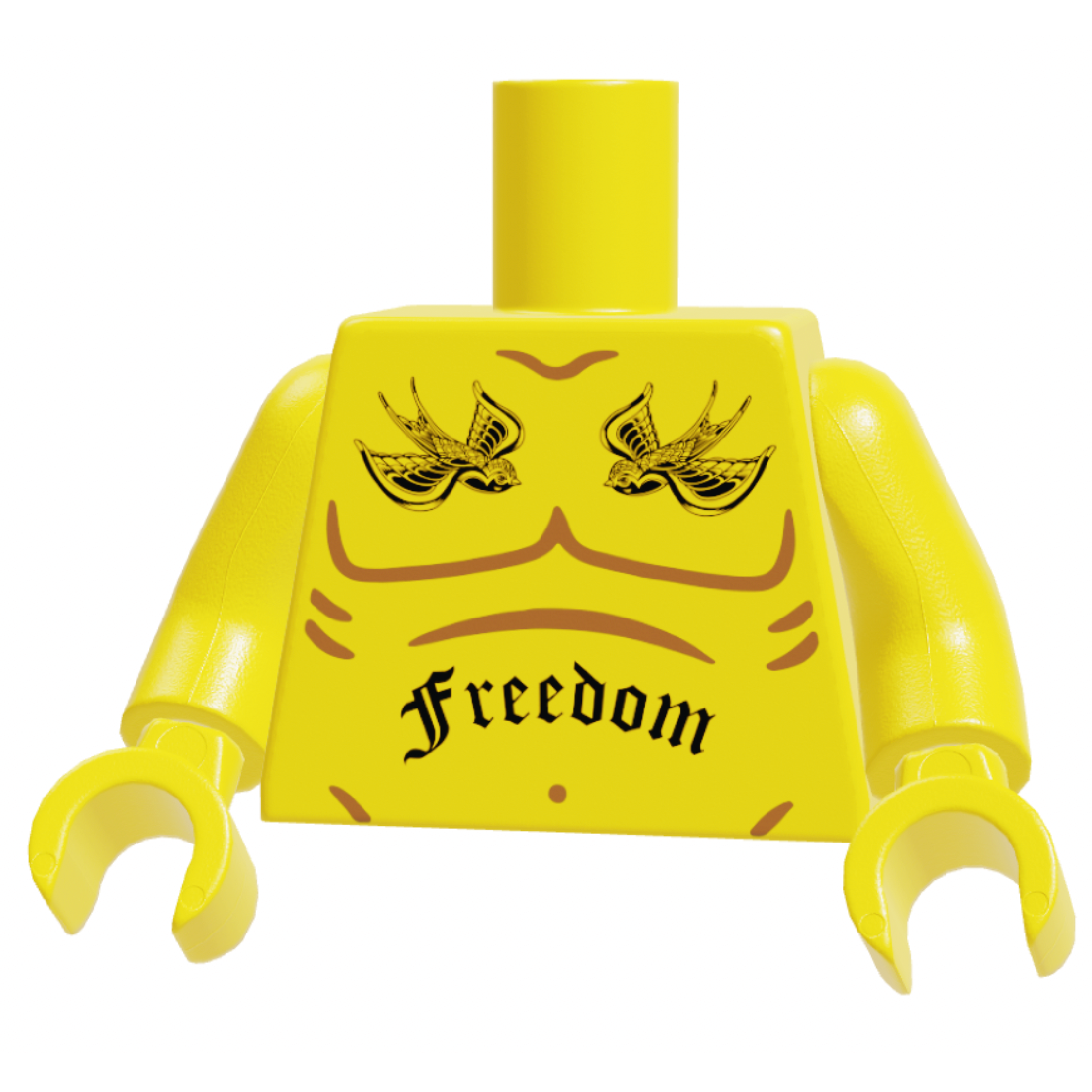 Freedom Tattoo Torso Yellow