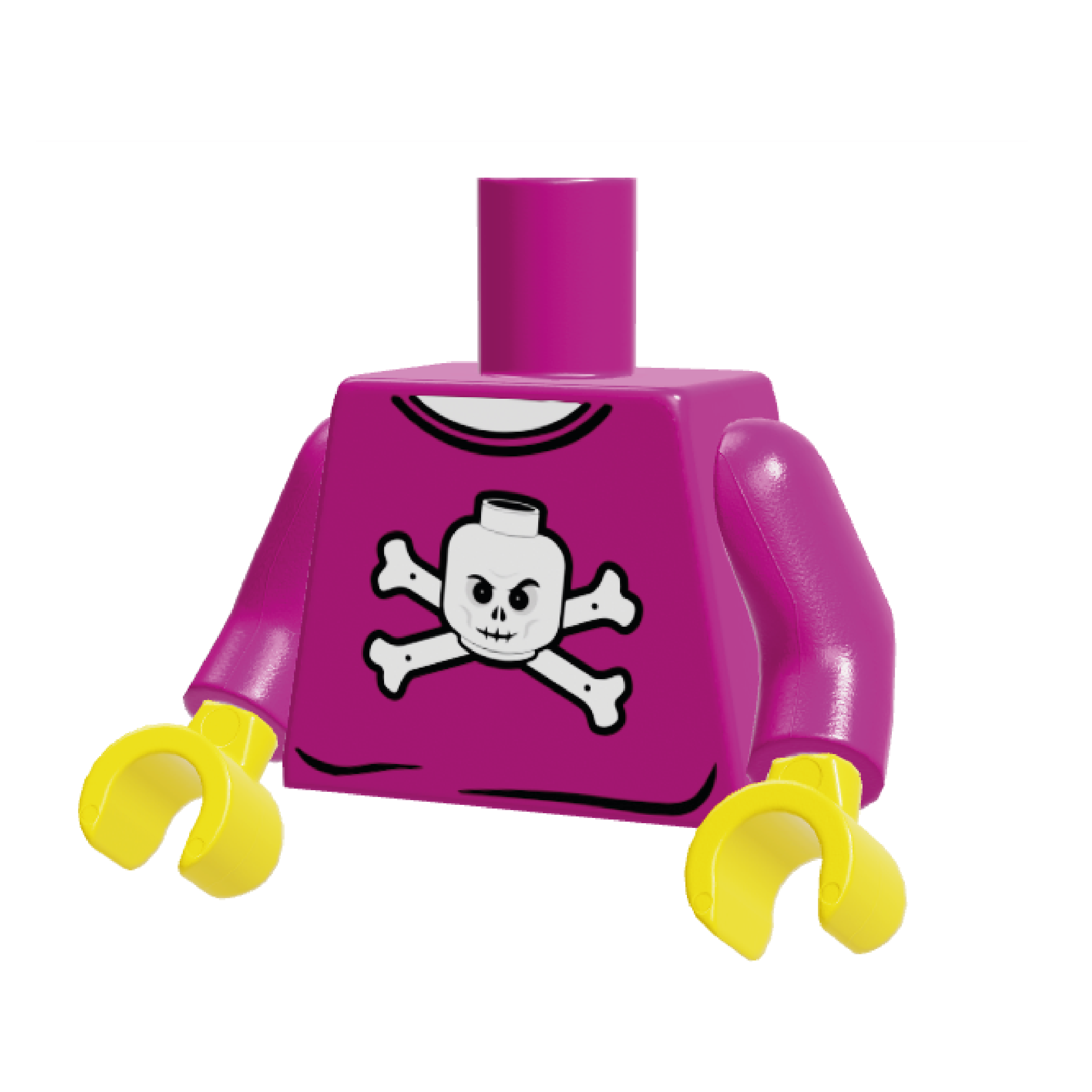 HoB Custom Torso - Skull Logo Hooded Magenta