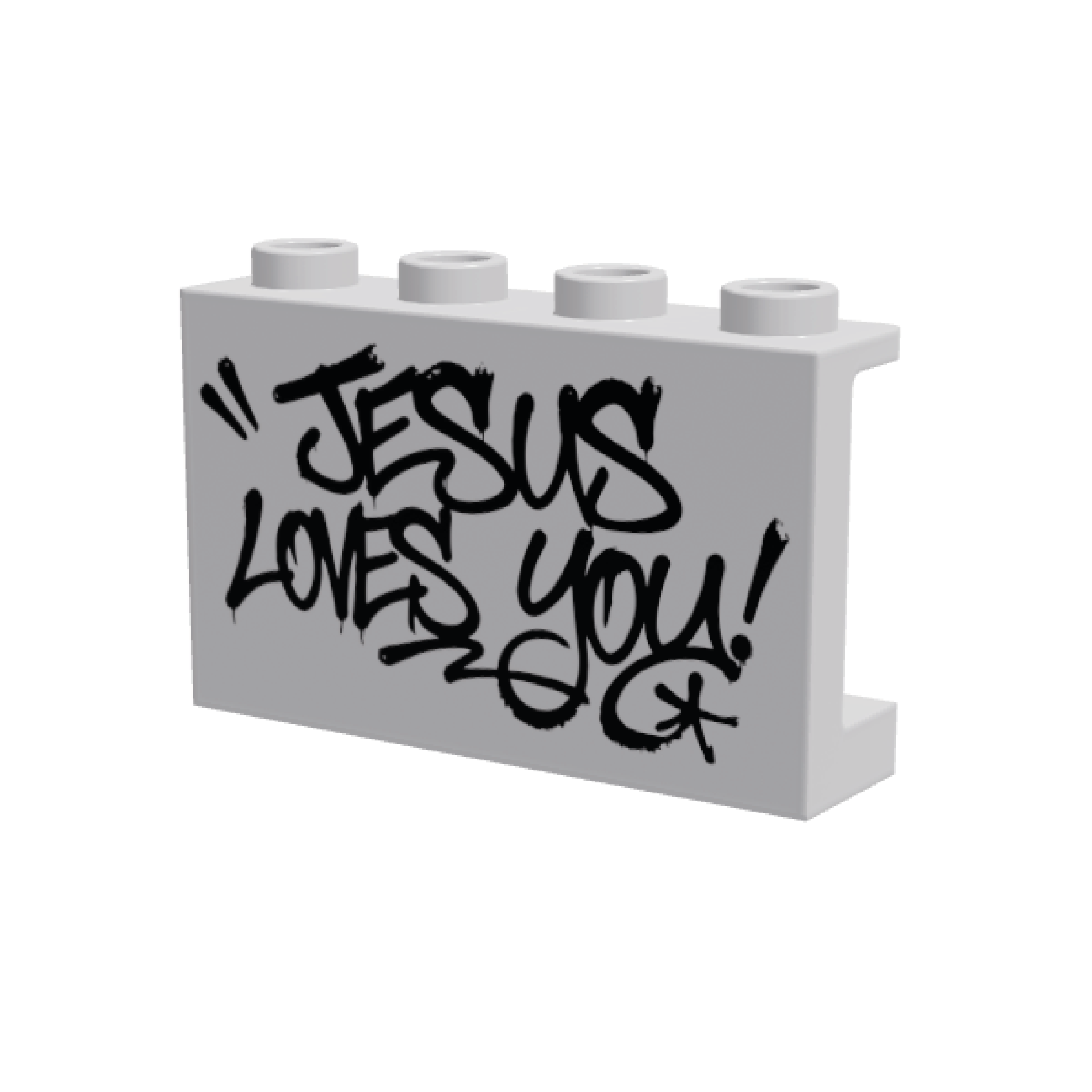 1x4x2 HoB Custom Panel - Graffiti Tag Jesus loves You