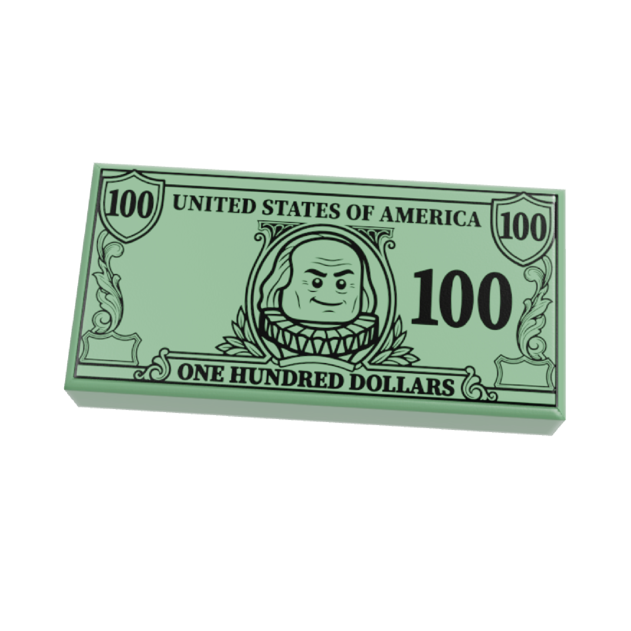1x2 HoB Custom Tile - 100 USD Dollar Note