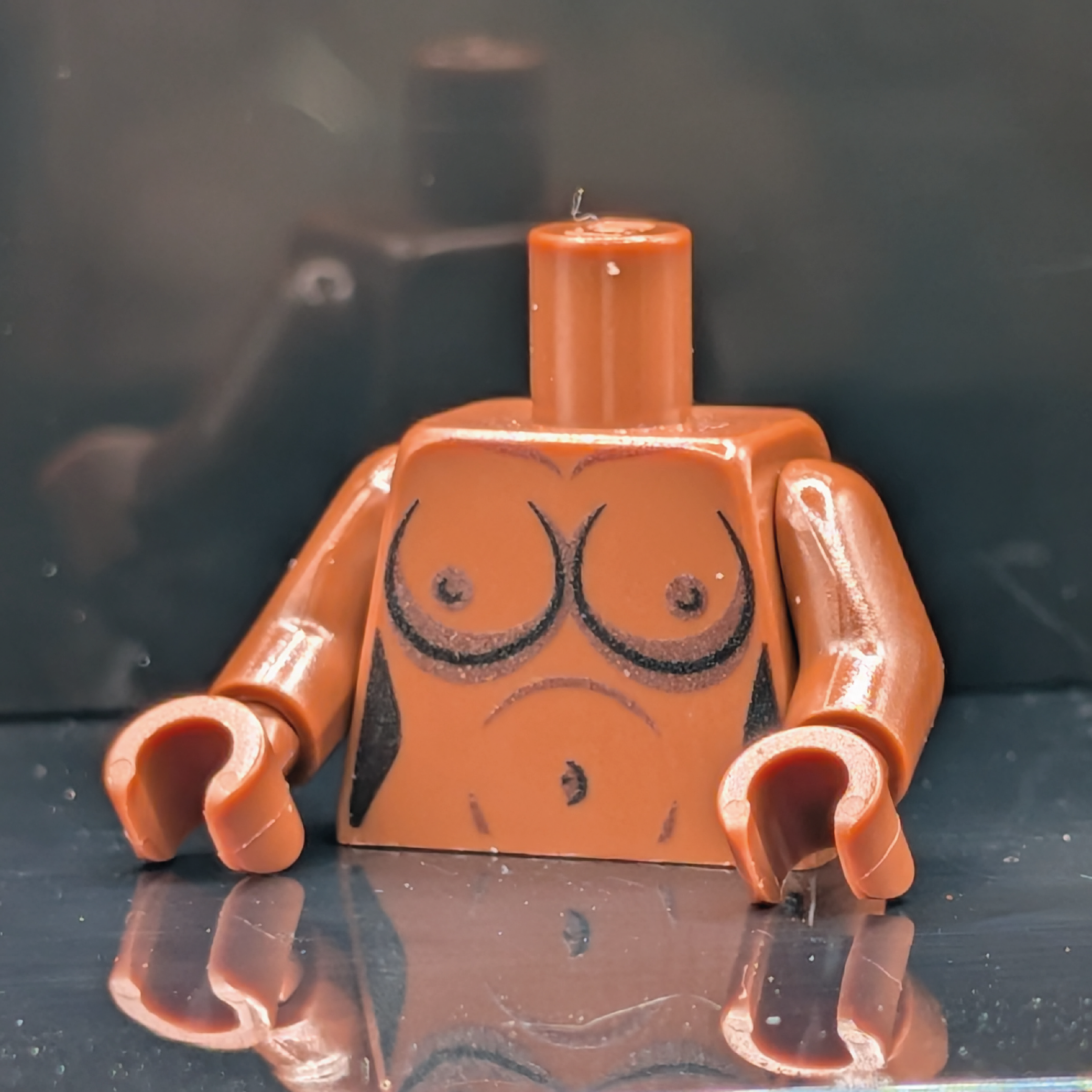 HoB Custom Torso - Boobies XL Reddish Brown