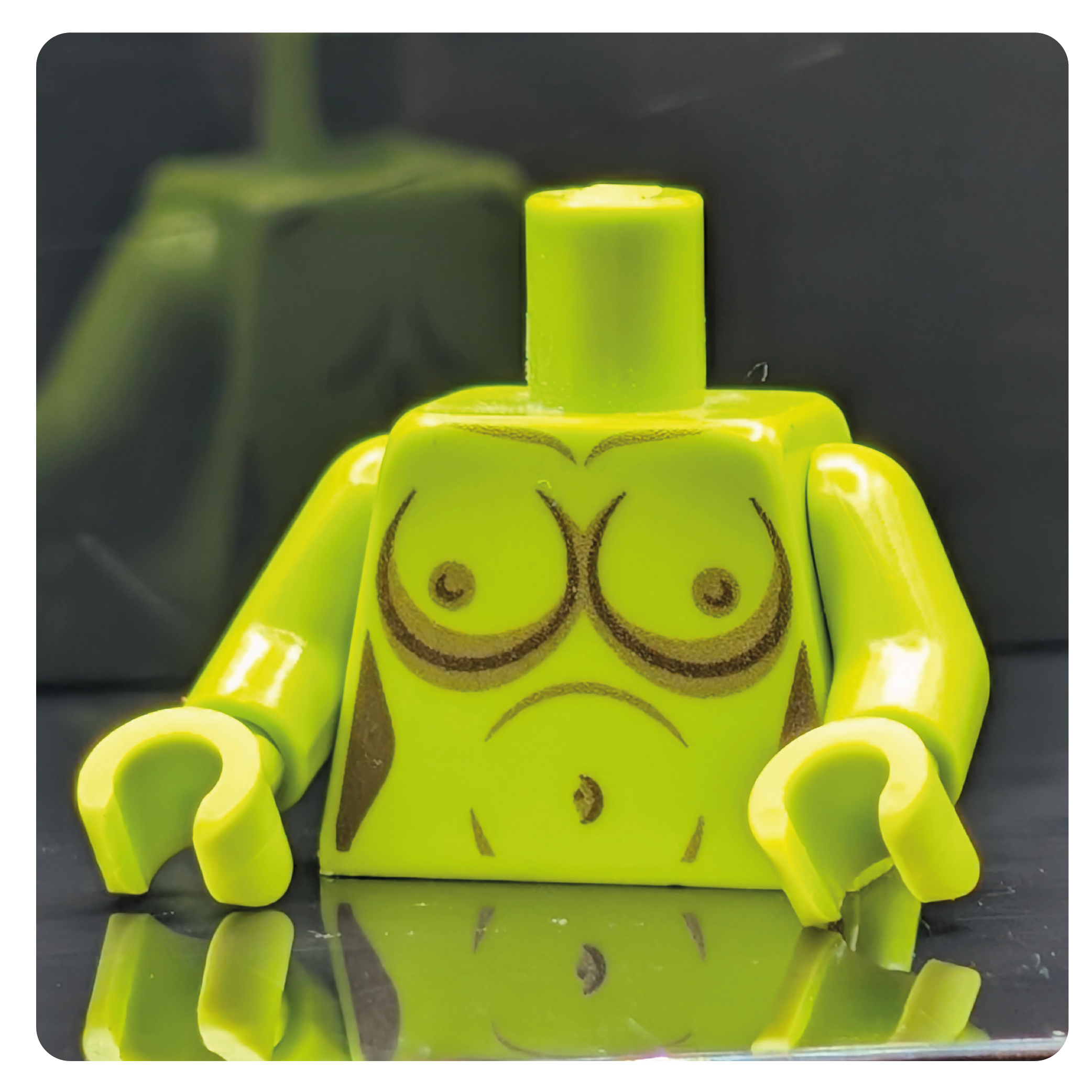 HoB Custom Torso - Boobies XL Twilek Lime Green