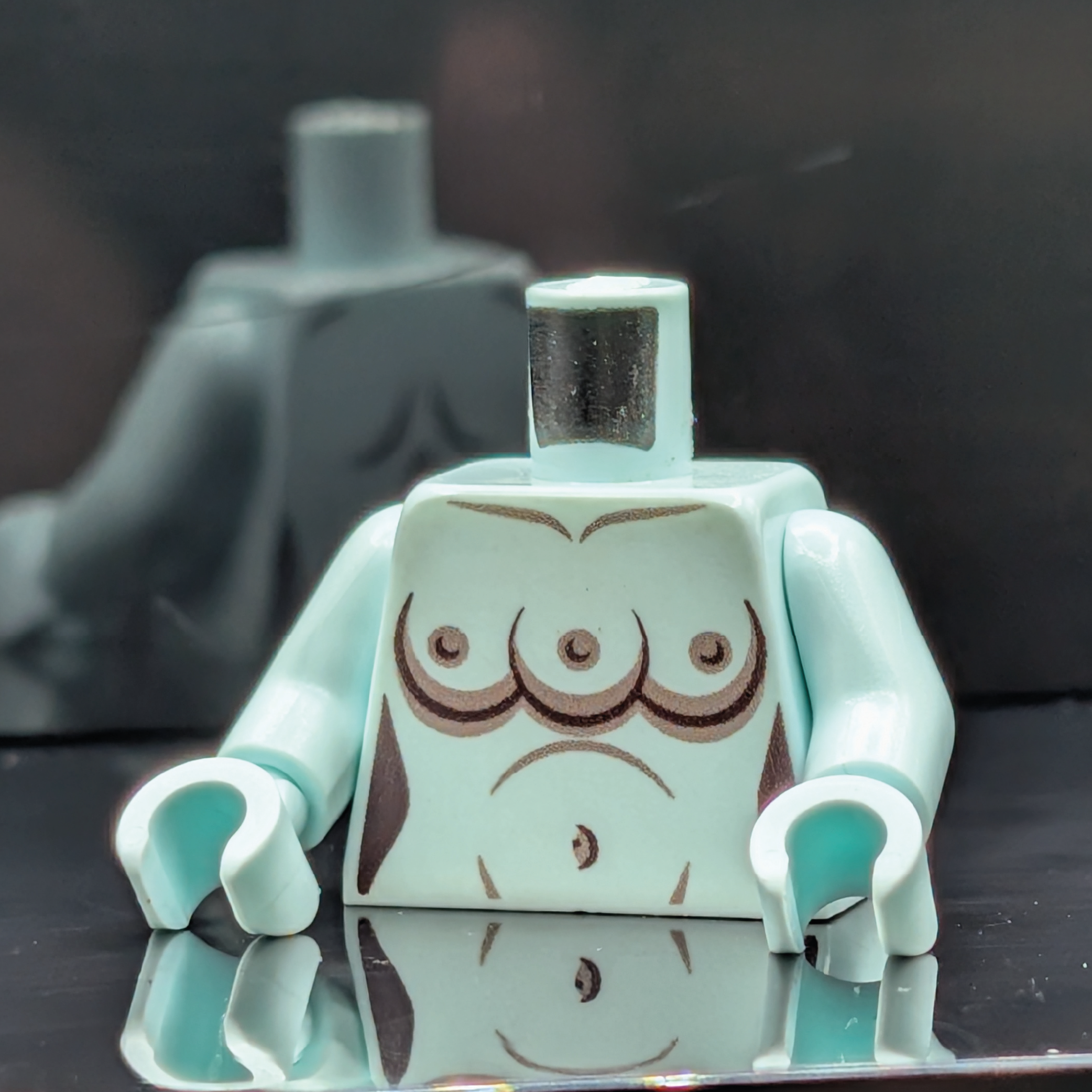 HoB Custom Torso - Triple Boobies Light Aqua