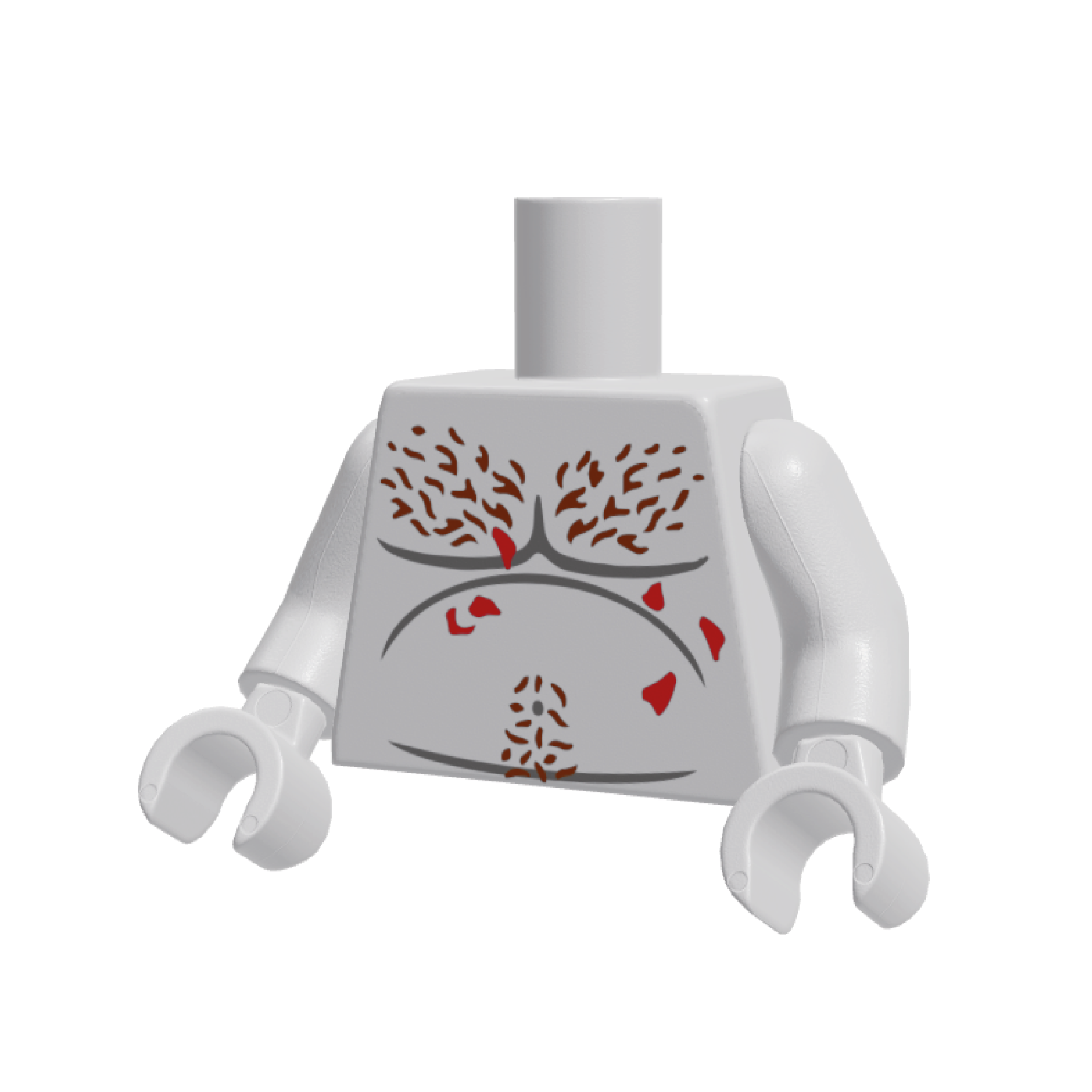 HoB Custom Torso - Fat & Hairy Zombie