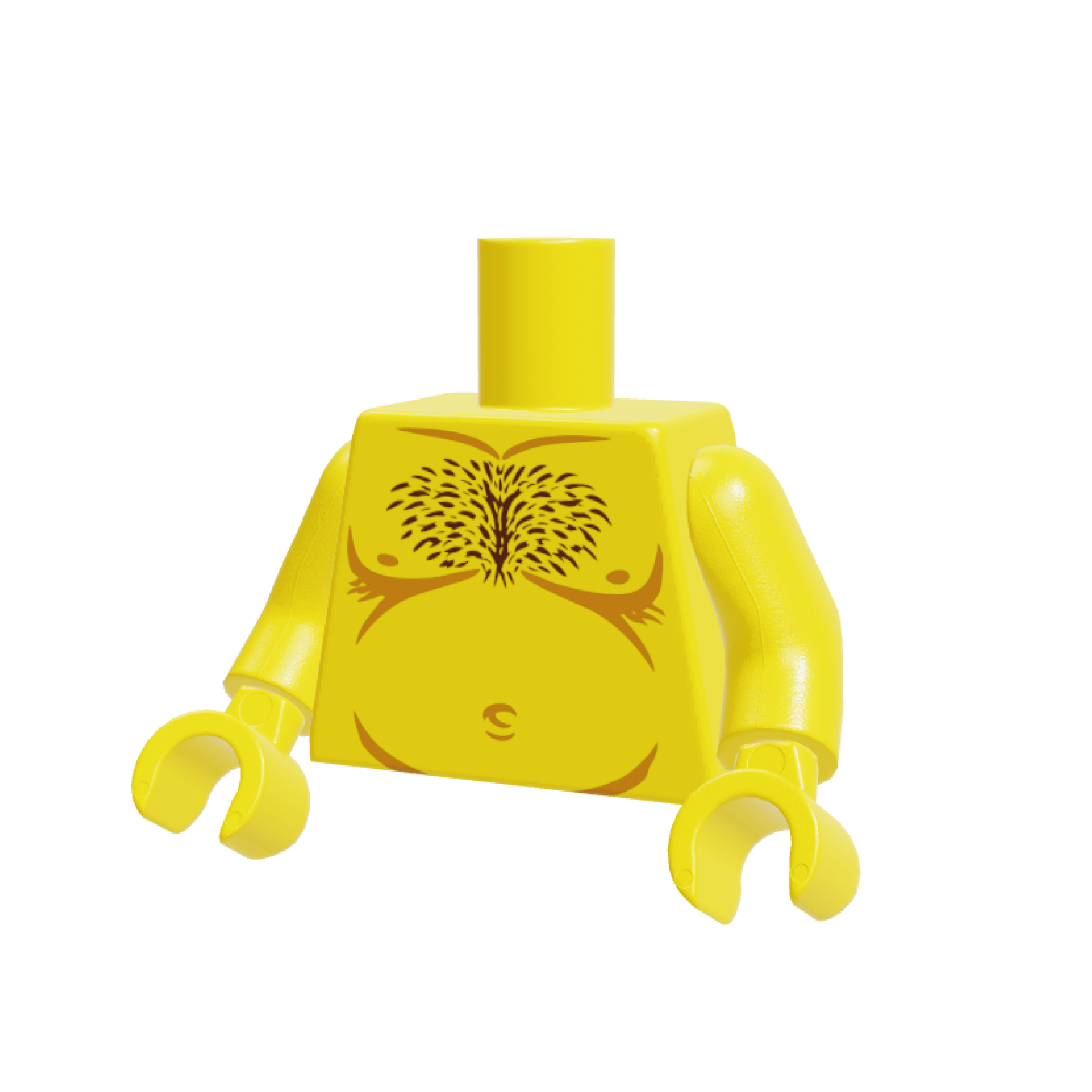 HoB Custom Torso - Mr. BigMan Yellow