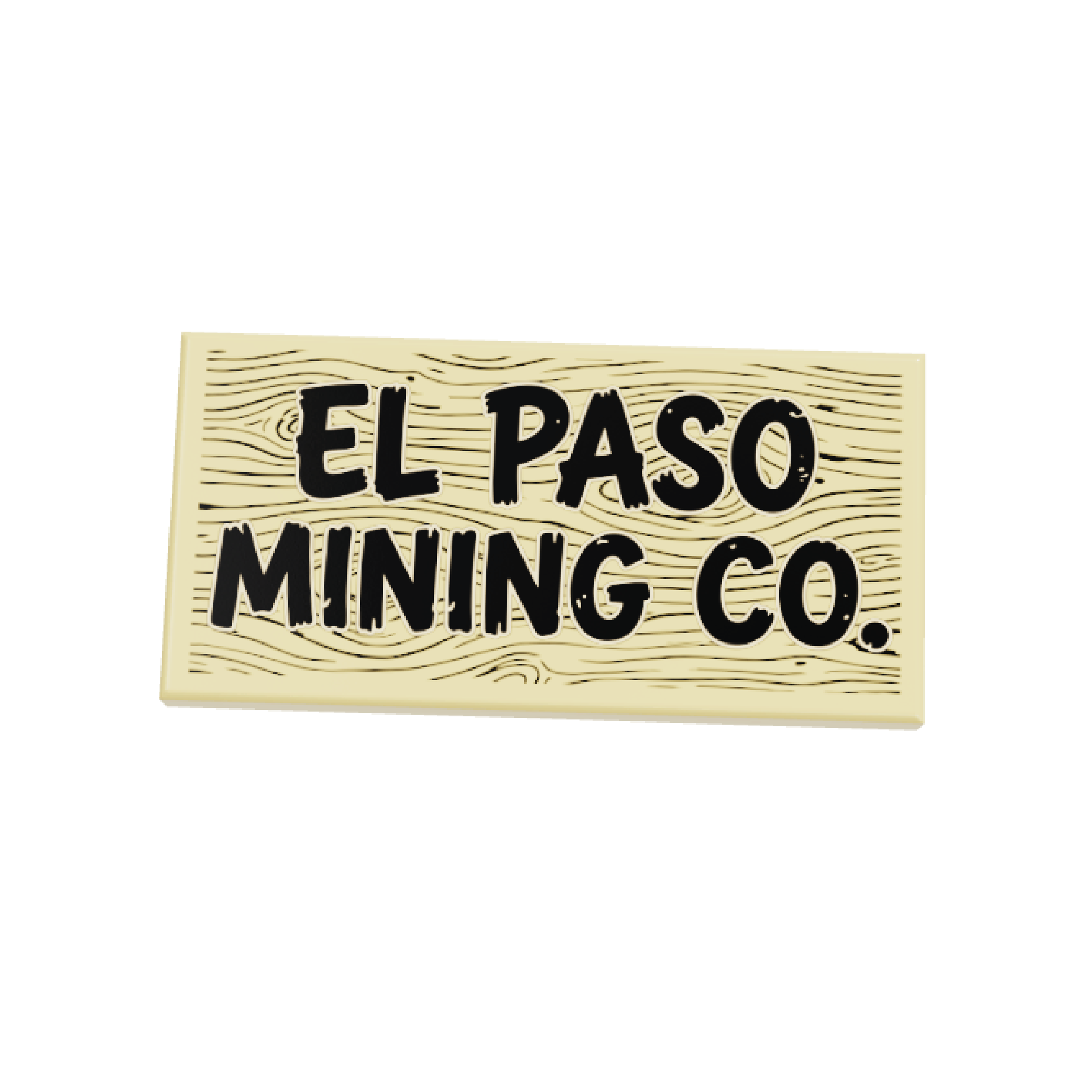 2x4 HoB Custom Tile - El Paso Mining Co. Sign