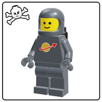 Minifigura LEGO® Classic Espacio Gris Piedra Oscura