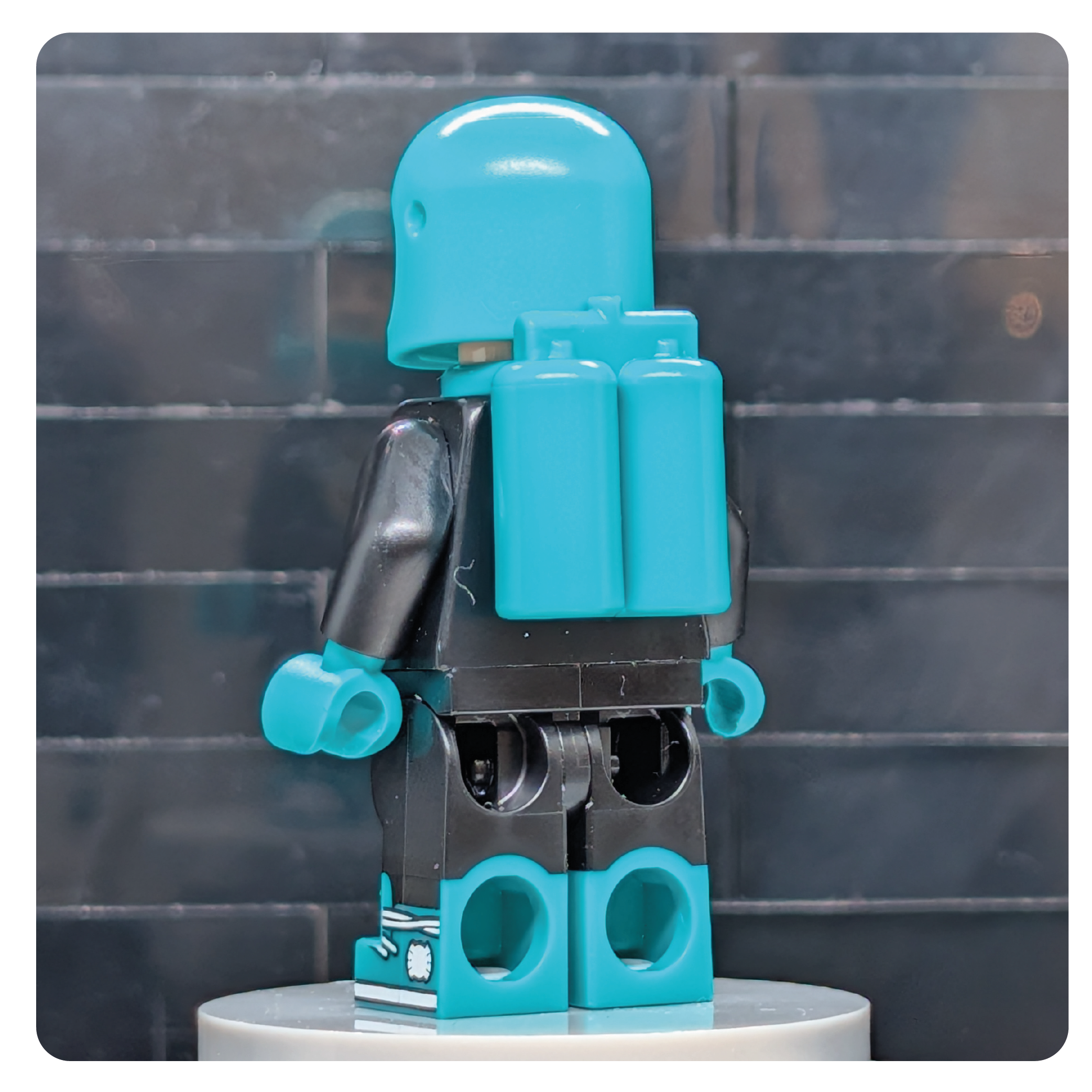 Space Collectible Figure - Classic Skull Black - Dark Turquoise 