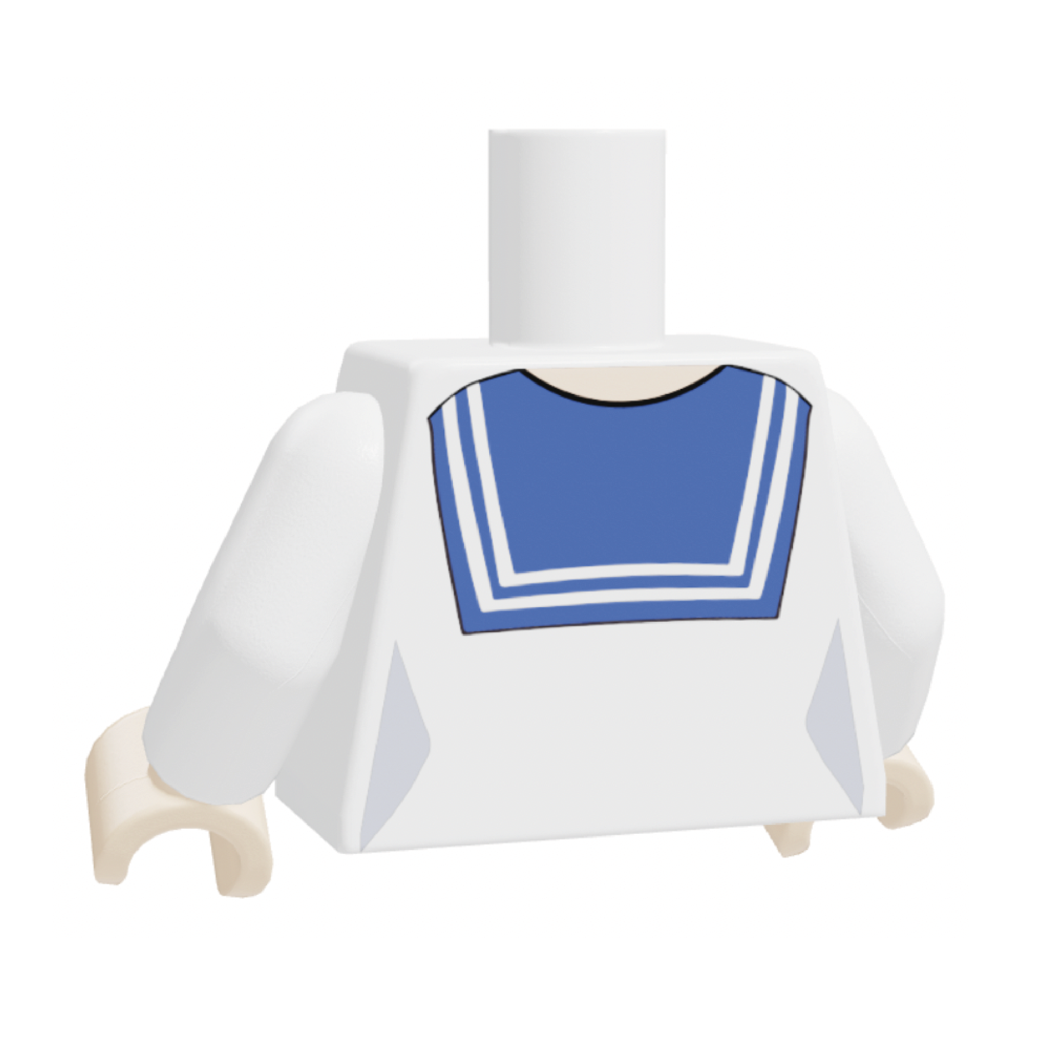 Japanese Sailor Girl Torso White