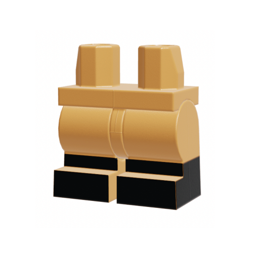 Piernas medianas LEGO® con botas negras estampadas