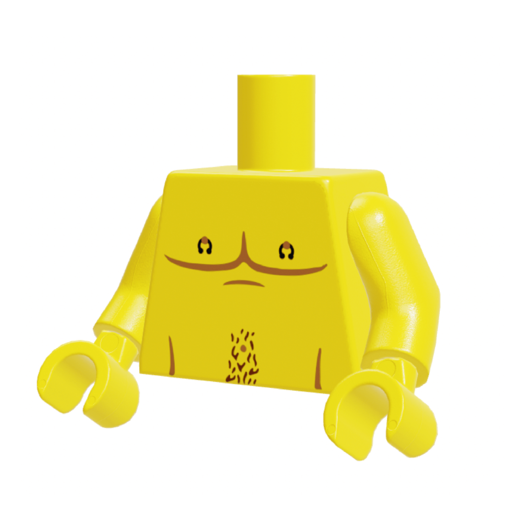 Barbelled Nipples Torso Yellow