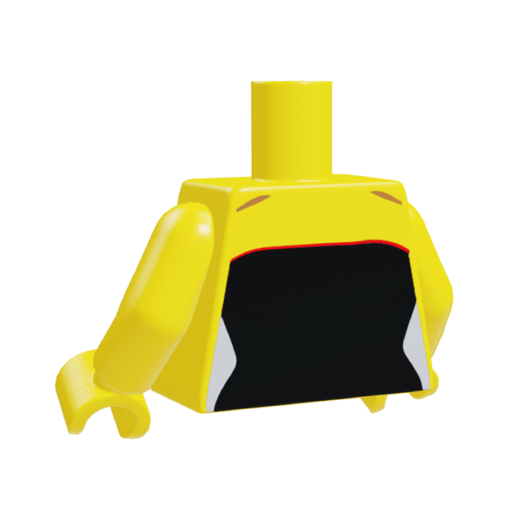 Torso femenino sin tirantes amarillo