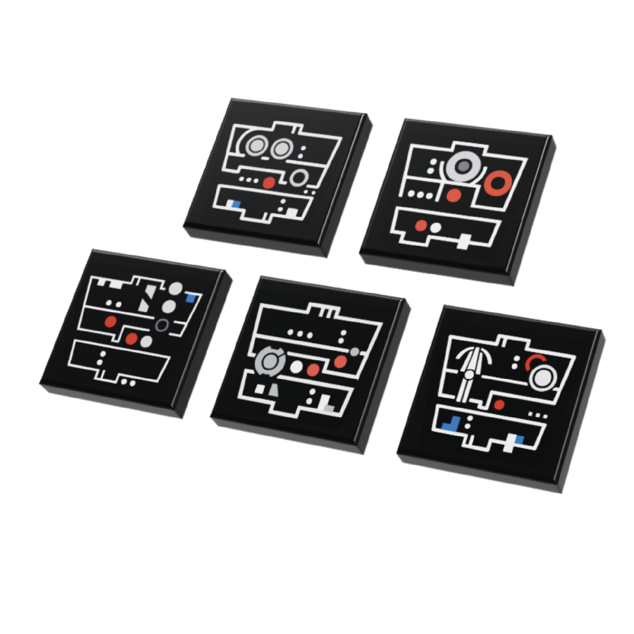 SW Customs 2x2 Tiles Control Panels 5-pack