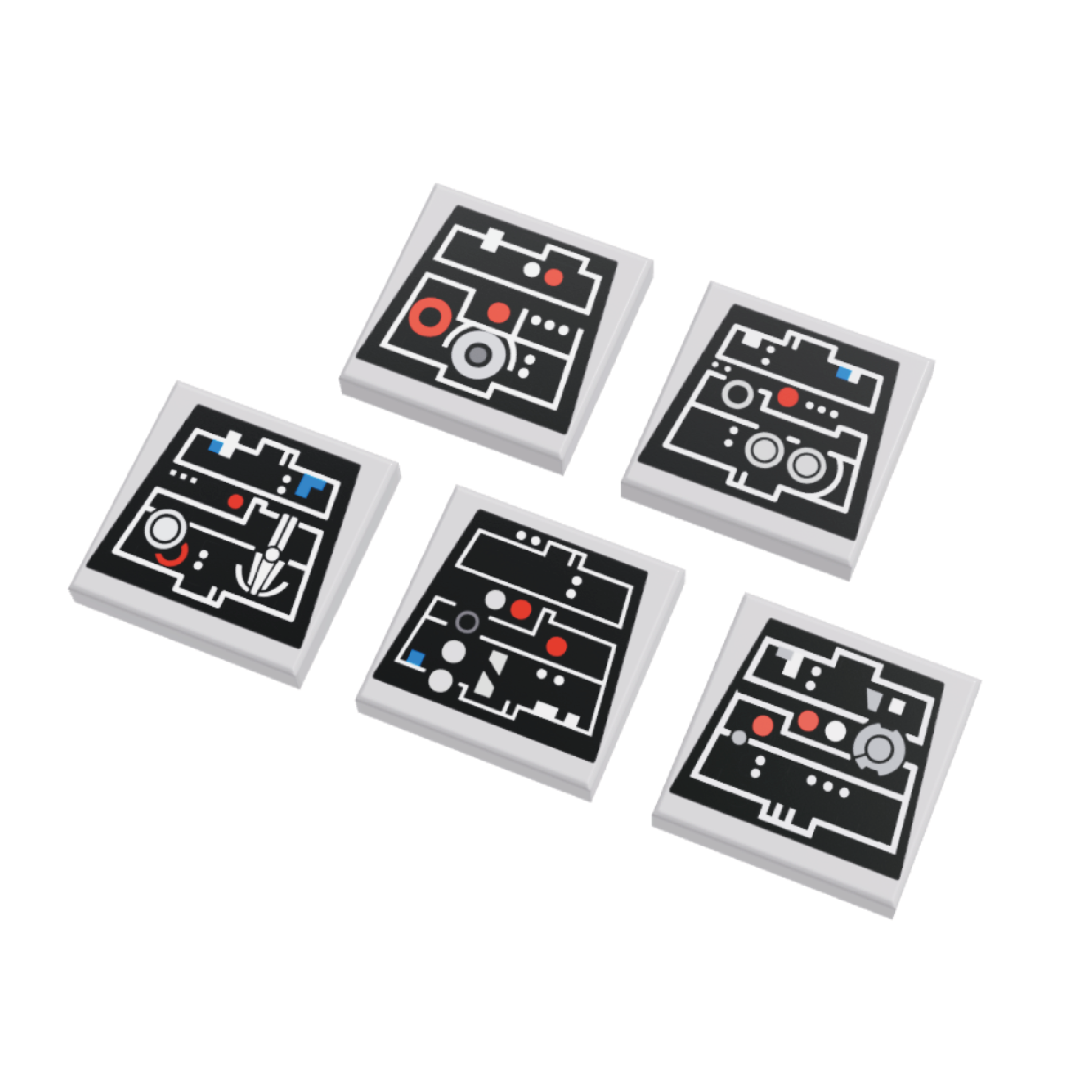 SW Customs 2x2 Tiles Control Panels 5-pack