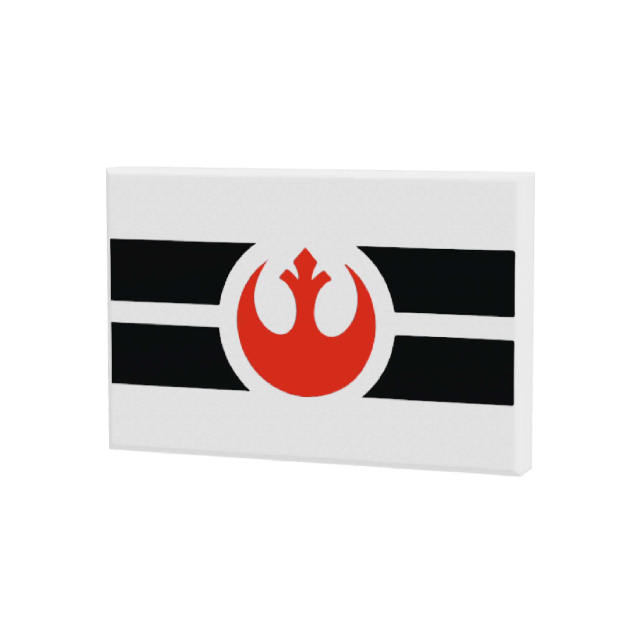 Bandera de los Rebeldes de 2x3 Tile, blanca
