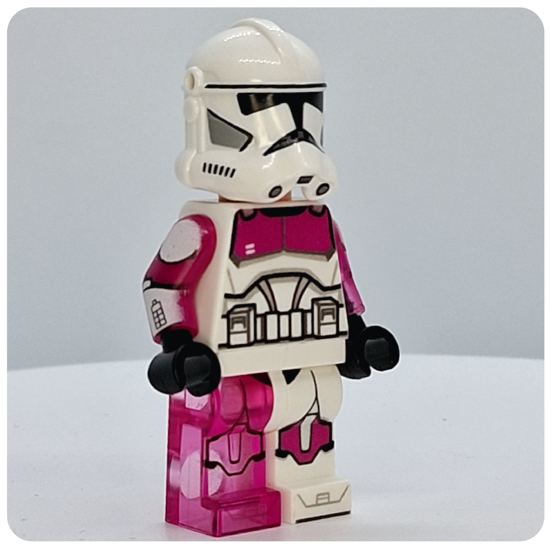 SW Customs Trans Pink Clone Trooper Minifigure