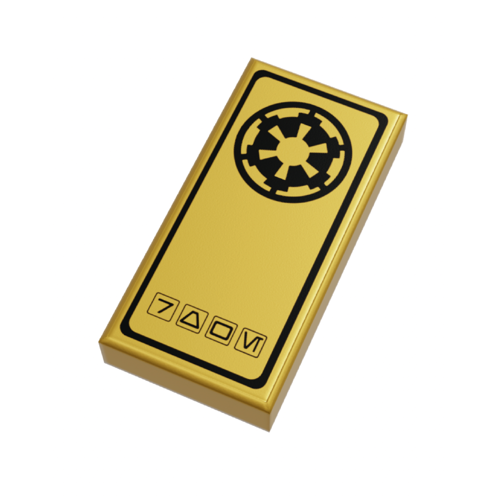 Créditos SW de mosaico dorado metálico de 1x2