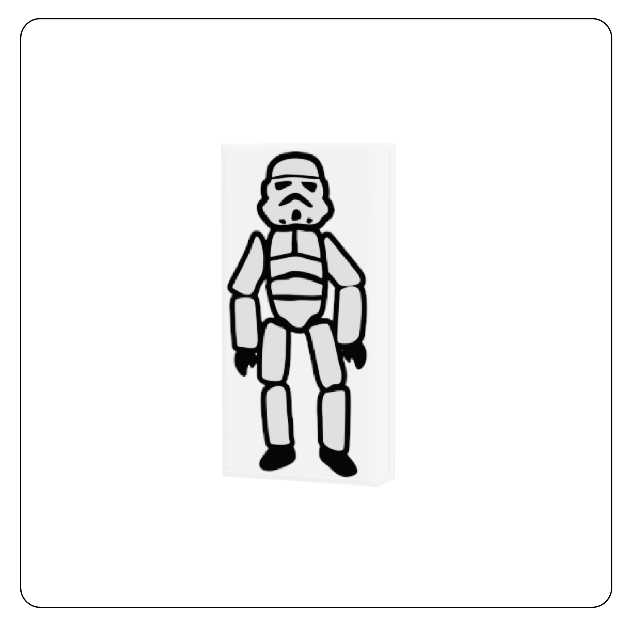 SW Customs 1x2 Tile Stormtrooper Doll