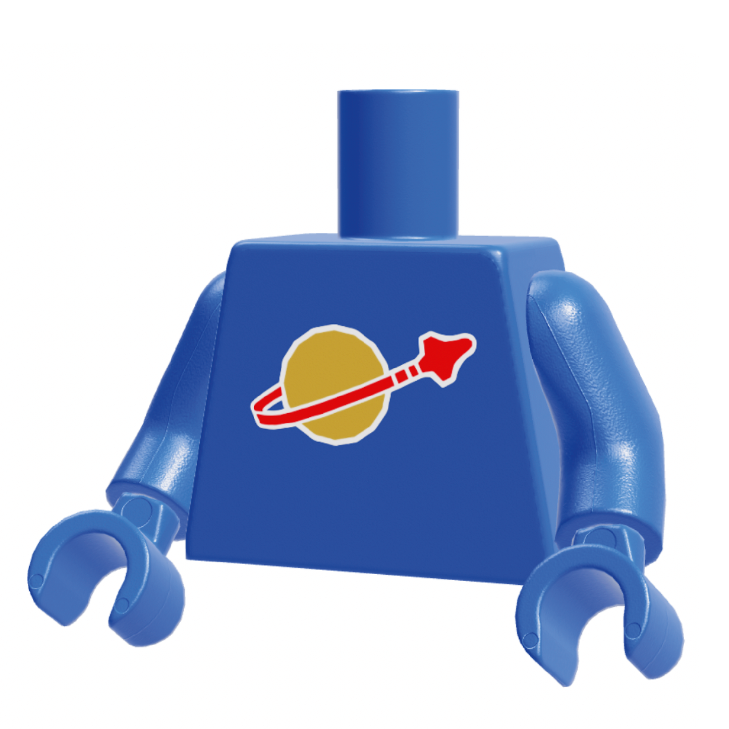 Torso espacial clásico estampado personalizado azul
