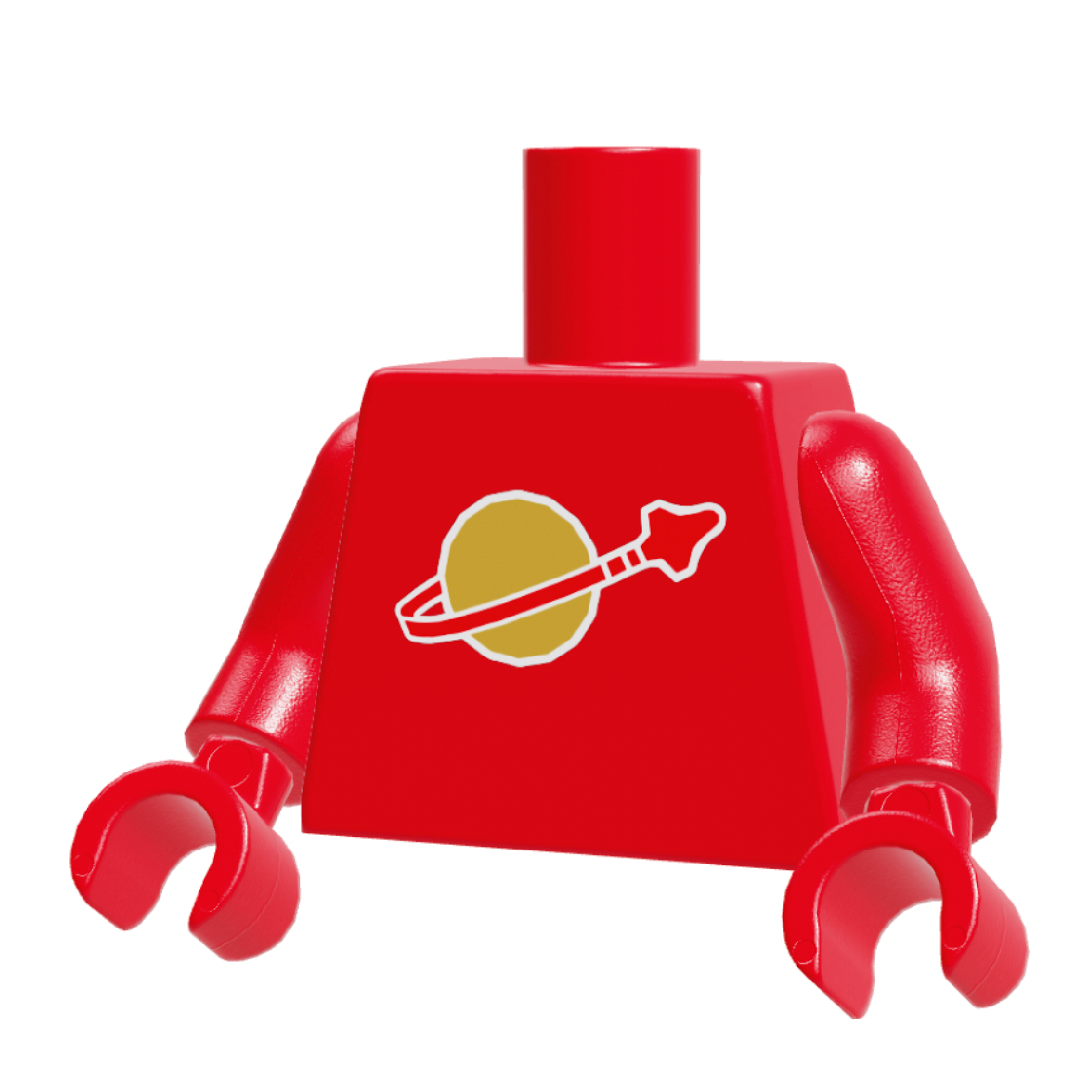 Custom Printed Classic Space Torso Red