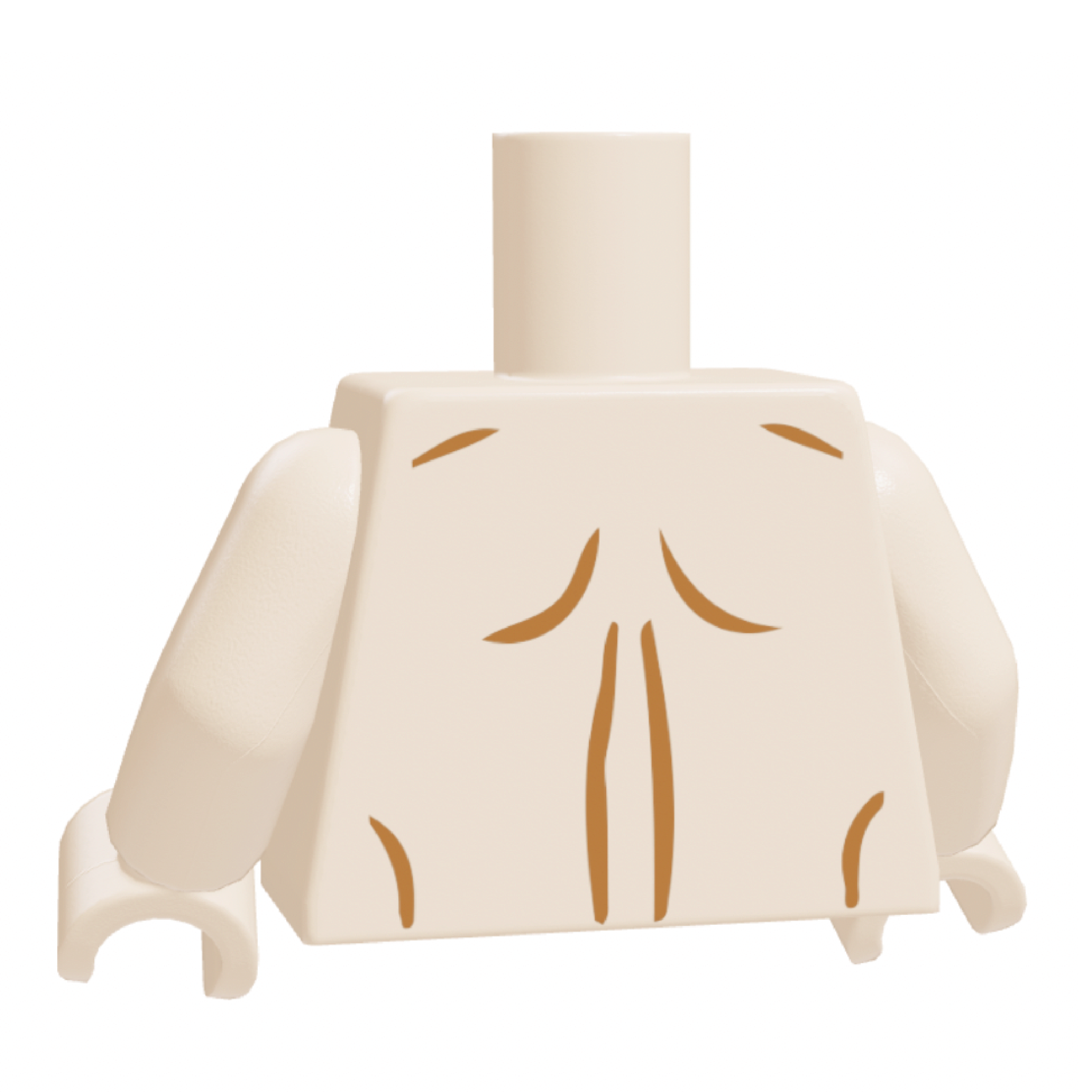 Hairy Chest Torso Light Nougat