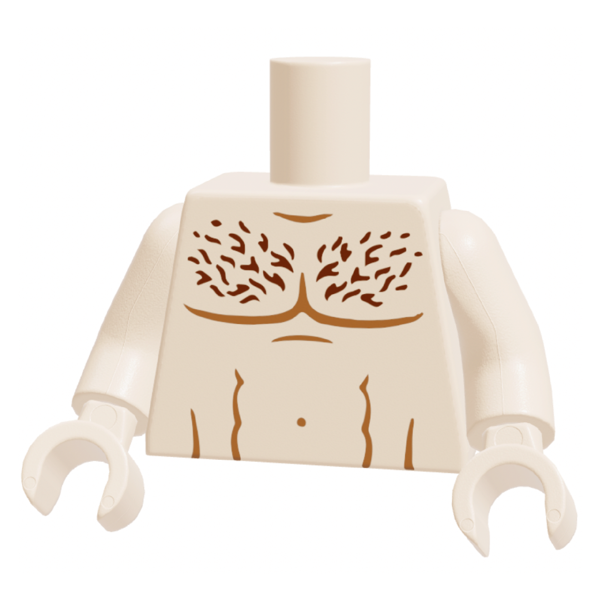 Hairy Chest Torso Light Nougat