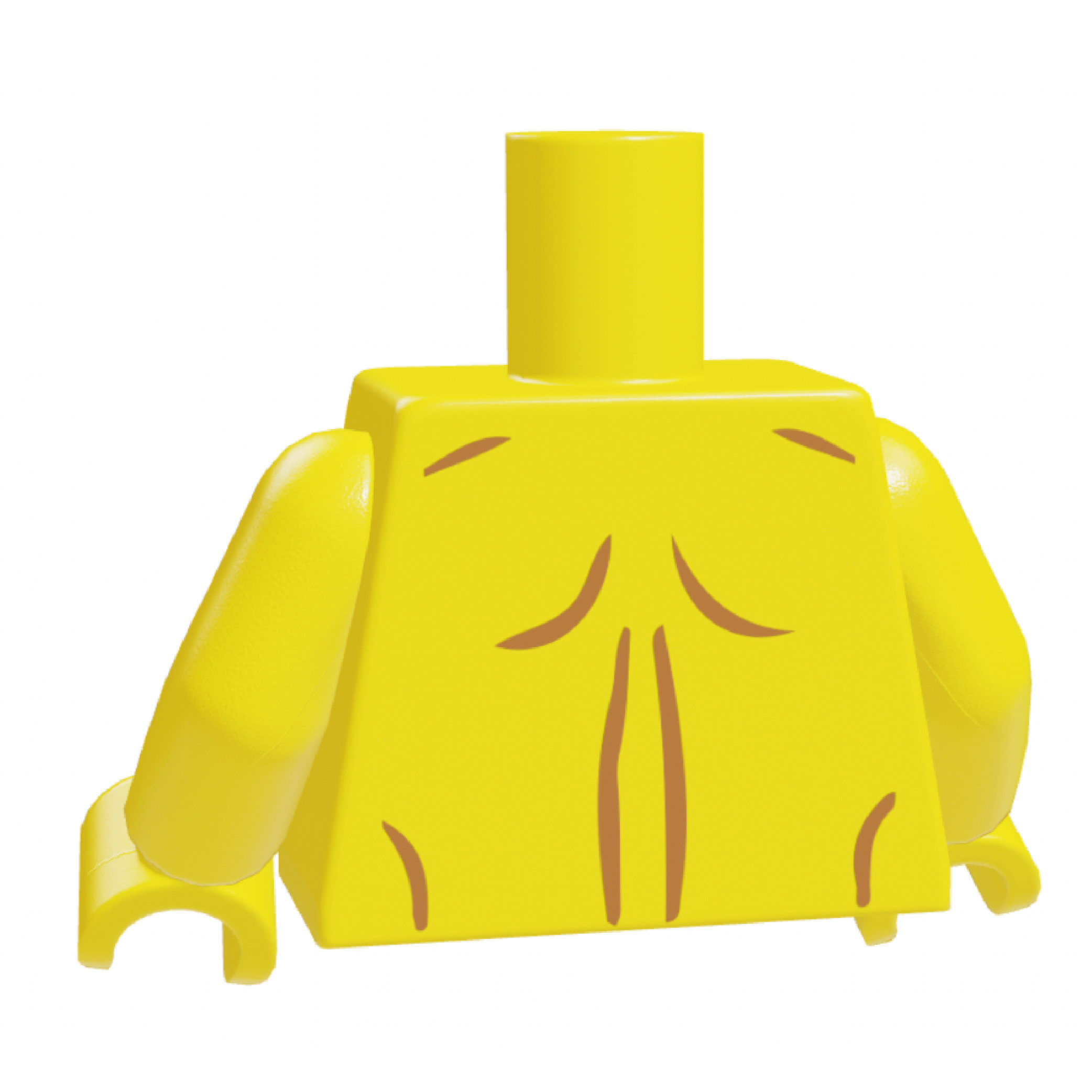 Torso Pecho Peludo Amarillo