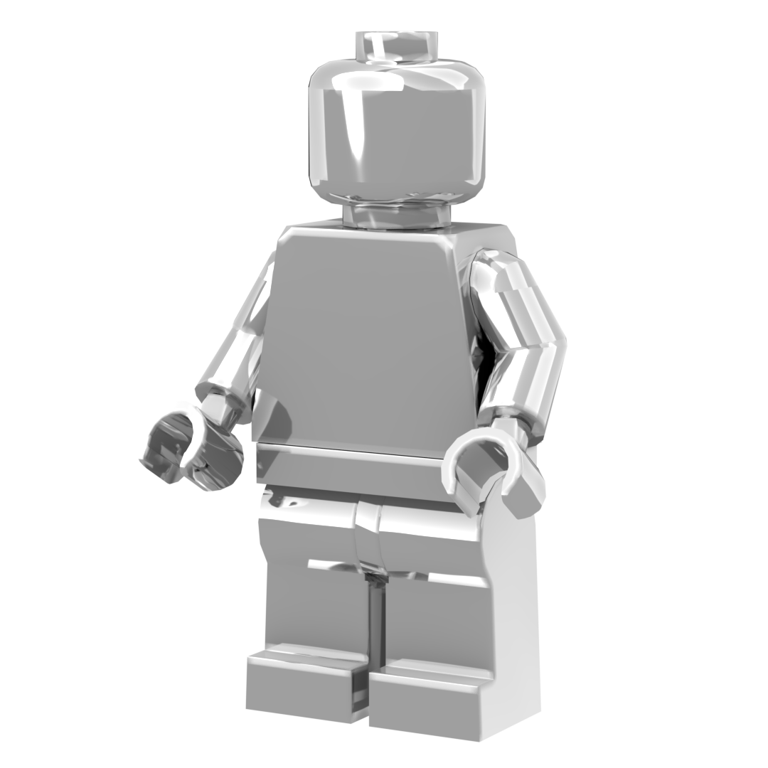Minifigura Monocromática LEGO® Cromo Plata