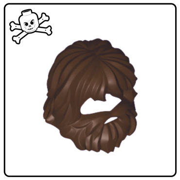LEGO® Hair Shaggy with Beard and Mouth Hole 87999